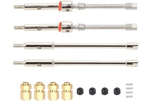 RCAWD 40Cr-Mo Steel Front Rear CVD Drive Shaft 4.5mm Extended for Bigger Wheels on 1/24 Axial SCX24 Wrangler Bronco Gladiator C10 Deadbolt Upgrade Parts