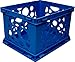 Storex Large Storage and Transport File Crate, 17.25 x 14.25 x 10.5 Inches, Blue (STX61555U01C)