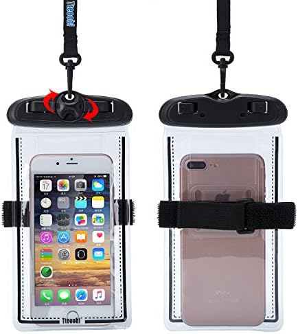 VIENNAGE Waterproof Case, Universal Dry Bag Pouch for Outdoor Activities for Devices up to 6.0" (BLACK)