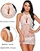 Avidlove Women Lace Babydoll Lingerie Sheer Lace Bodysuit V Neck Sleepwear Strap Chemise Teddy Dress White XL