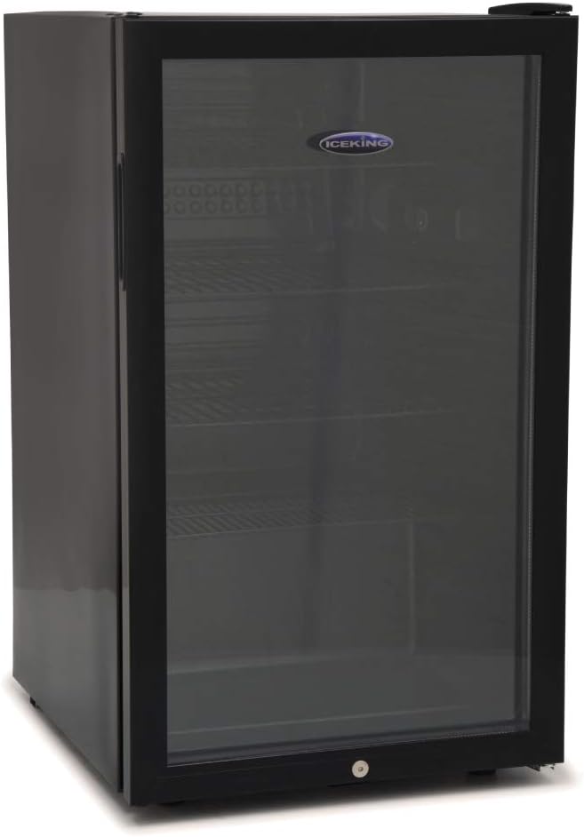 Iceking Df48k 48 Litre Table Top Mini Drinks Fridge Eco Friendly A Energy Black Lockable Glass Door Beverage Chiller Beverage Refrigerators Large Appliances Umoonproductions Com