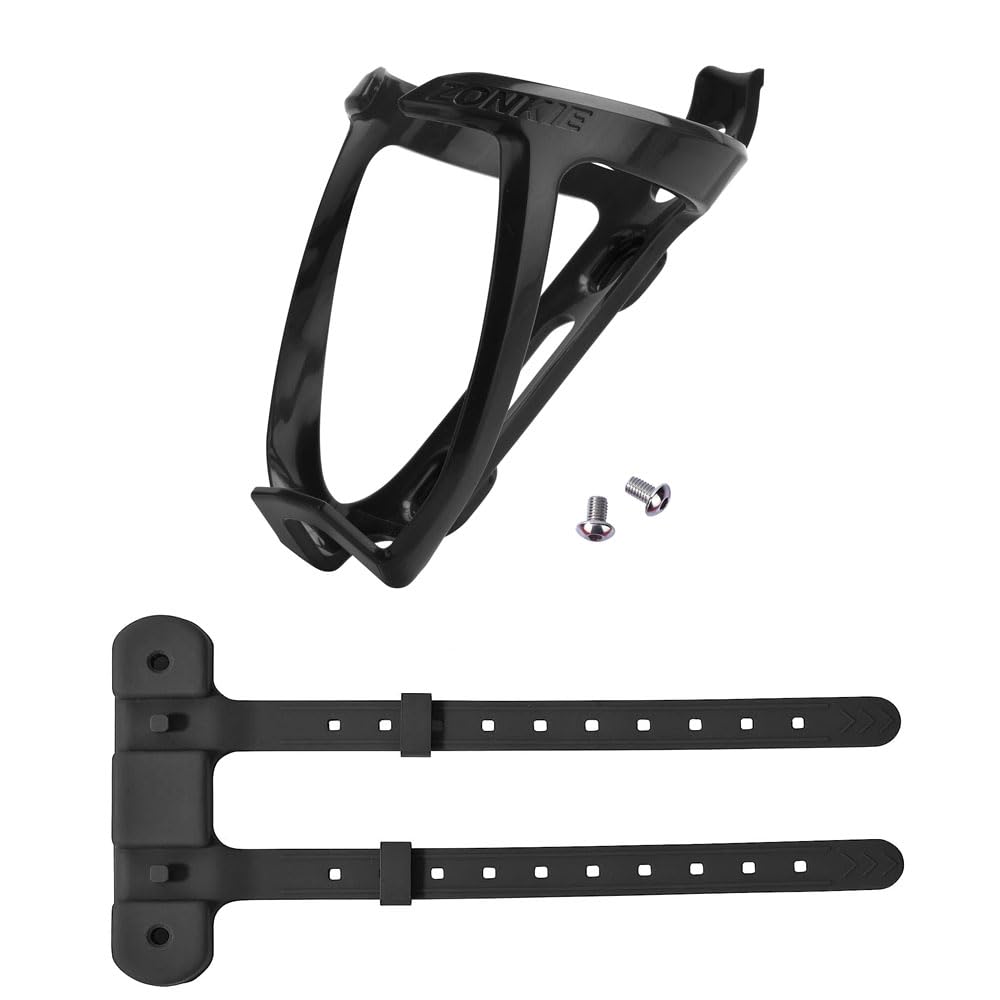 Photo 1 of Bicycle Bottle Cages, Plastic Bike Bottle Holder with Cage Mounting Base (Black)