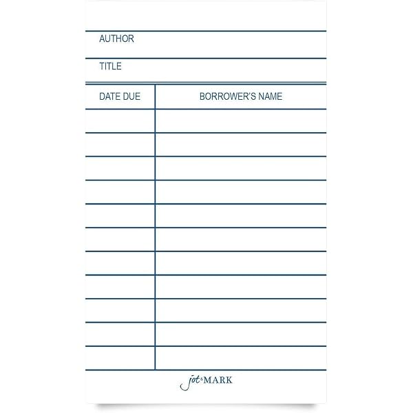 Amazon.com : 250-Pack Blank Library Cards for School Book Checkouts, CDs,  DVDs, Vinyl Records, Classroom Supplies, Record Keeping, Tracking,  Organizing, Storage, Vintage-Style, White (3x5 in) : Office Products