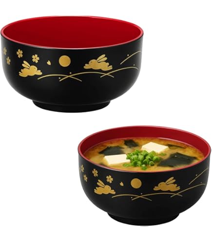 Ramen Noodles Kook Ramen Bowls KooK Japanese Ramen Bowls Set Of 4 - 34oz  Large Soup Bowls (Black/Red) - Microwave & Dishwasher Safe Ceramic Ramen  Bowl With Chopsticks Cereal Bowls 4のセットTraditional Japanese Black &amp; Red Rice Bowl Set with Chops
