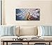 Wieco Art Blooming life Extra Large Abstract Floral Oil Paintings on Canvas Wall Art for Living Room Bedroom Home Decorations Modern 100% Hand Painted Gallery Wrapped White Flowers Artwork 48 x 24