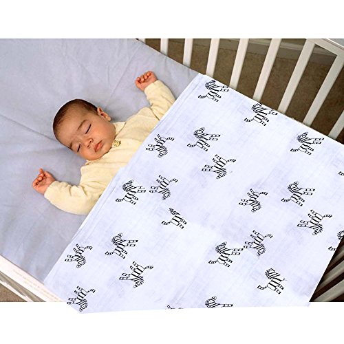 image for OSHLO Premium Organic Soft Muslin Baby Swaddle Blanket Extra Large 47x