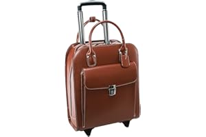 McKleinUSA L Series UPTOWN Ladies' Leather Rolling Briefcase, Brown (97694)