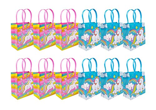 Unicorn Party Favor Bags Treat Bags, 12 Pack