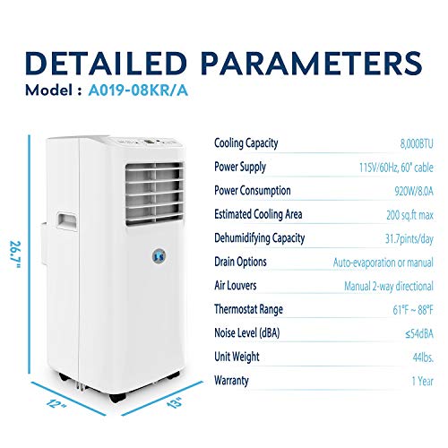 4 JHS+Portable+Conditioner+A019+8KR+Dehumidifier