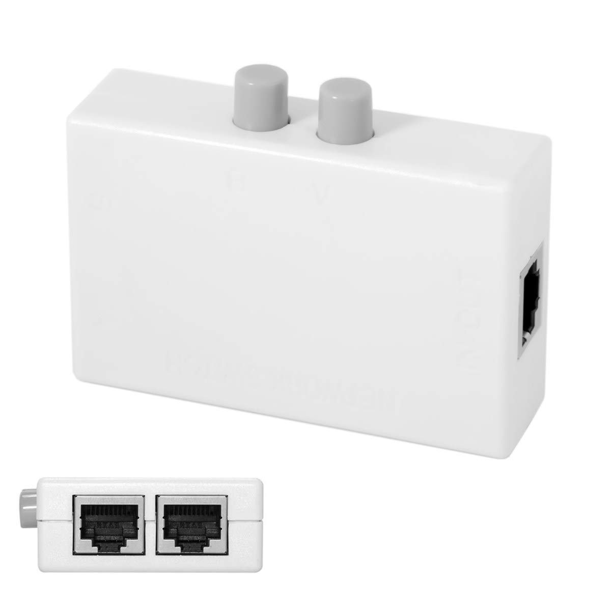 chenyang CY UTP STP 2 in 1 Out 2 Ports RJ45 LAN CAT Network Switch Selector Internal External Networking Switcher Splitter Box