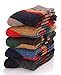 EBMORE Women Fashion Casual Snowflake Warm Crew Wool Cotton Winter Socks 5 Pack