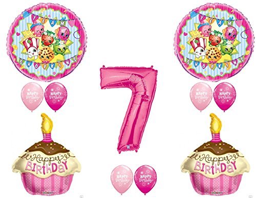 SHOPKINS 7th Seventh BIRTHDAY PARTY Balloons Decorations 