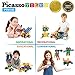 PicassoTiles Learning S.T.E.A.M. Engineering Toy Kit 100 Piece Building Block 3D Construction Stacking Set 100pc Educational Blocks w/Idea Book Included, Anchors, Motor Wheel, and Storage Box PTN100