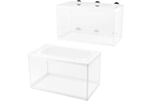 2 Packs Aquarium Breeding Box Fish Hatchery Isolation Box Aquarium Fry Hatchery Net with Suction Cups for Aquarium