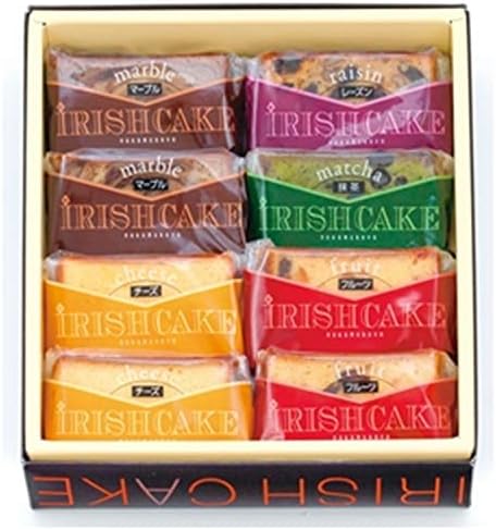 Amazon 新宿 中村屋 アイリッシュケーキ アソート 詰め合わせ 8個入り 国産もち米あられ1個セット 中村屋 ケーキ 洋菓子 通販