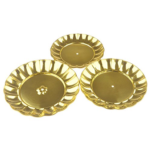 Fruit Plate, Petforu 3 Tier Fruits Cakes Desserts Plate Stand Gold Color Stainless Steel Plates - Thumbnail 6