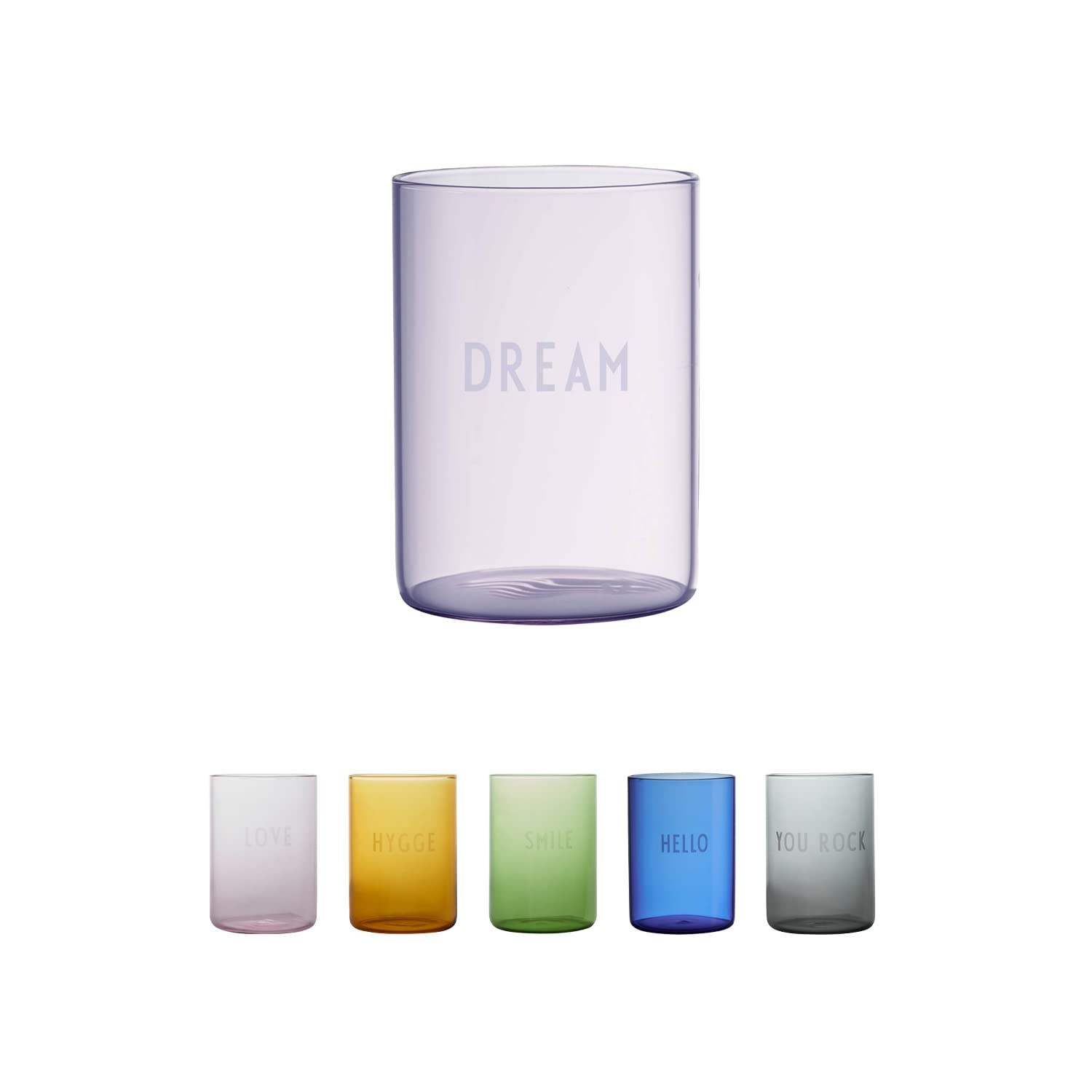 Design Letters Favourite Drinking Glass Parent (Purple)