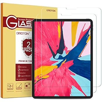 OMOTON [2 Pack] Screen Protector Compatible with iPad Pro 11 [Work with Face ID & Apple Pencil] - Tempered Glass/High Definition / 9 Hardness