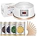 Wax Warmer Hair Removal 2018 Upgrade Version Electric Wax Heater With LCD Temperature Display and UL Certification Plug Waxing Kit Wax Melts with 4 Flavors Hard Wax Beans and 10 Wax Applicator Sticks