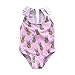 ITFABS Baby Girl Pineapple Print Bikini Ruffles Swimsuits Backless Bathing Suits for Toddler Girls (90(12-24 Months), Pink)