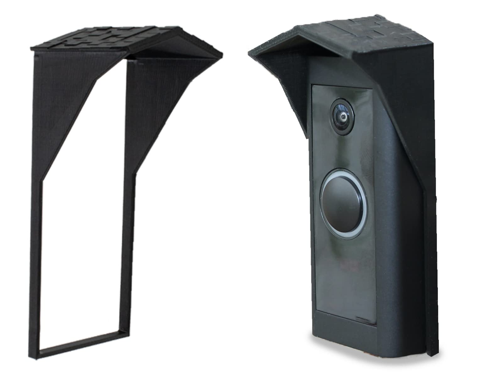 Gestech RingDoorbell Wired (5AT3T5) Slide On Rain Weather Cover Protector Anti Glare Only for Smaller RingWired Doorbell | Sturdy Design | Push Fit | No Drill (Tiled Effect Roof)