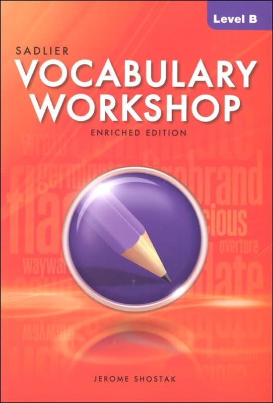 Vocabulary Workshop Common Core Enriched Edition Level B (Grade 7