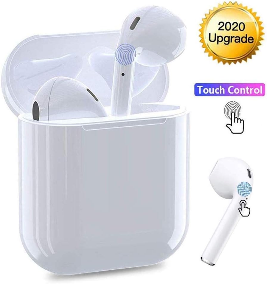 Bluetooth 5.0 Wireless Earbuds Noise Canceling Sports Bluetooth Headphones with Charging Case IPX5 Waterproof Stereo Earphones in-Ear Built-in HD Mic Headsets for Cell Phone/Running/Android