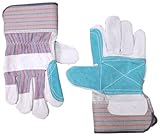 CLC Custom Leathercraft 2049B Work Gloves with Double Leather Palm and Safety Cuff, 12 Pair