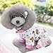 Silvercell Cute Pet Dog Cotton Pajamas Cartoon Pattern Coat T-Shirt Cat Clothes Pink XL