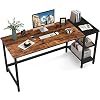 CubiCubi Computer Home Office Desk, 55 Inch Small Desk Study Writing Table with Storage Shelves, Modern Simple PC Desk…