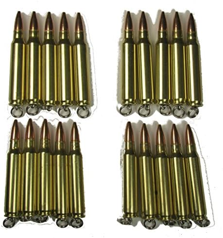 Bullet Pendants or Key Rings 223, Wholesale Lot of (20) Twenty,
