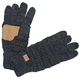 BYSUMMER C.C Smart Touch Tip Cold Weather Best Winter Gloves (#27Navy/melange grey)