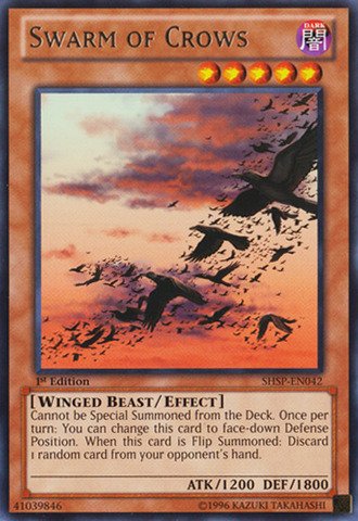 Yu-Gi-Oh! - Swarm of Crows (SHSP-EN042) - Shadow Specters - 1st Edition - Rare