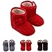 DZT1968® Baby Girl Soft Sole Anti Slip Prewalker Shoes Snow Boots Socks With Bowknot