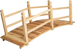 Gartenbrücke Teichbrücke Holz Braise 140cm lang,Wood color