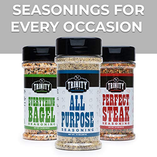 Trinity Provisions All Purpose Seasoning - Salt, Pepper & Garlic Spice Blend for Chicken, Fish, Beef, Veggies, Seafood, Eggs and More - Gluten Free, Non-GMO, and MSG Free