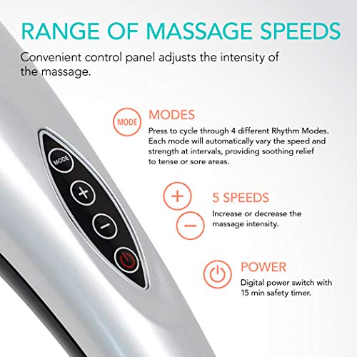 Daiwa Felicity Tapping Pro Deep-Tissue Electric Hand Held Percussion Full Body Personal Massager (Sliver AC Power)