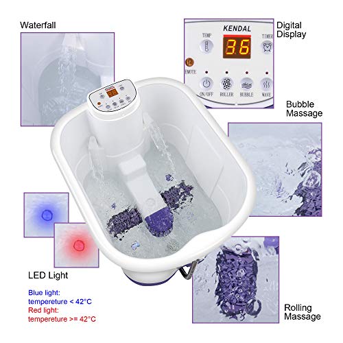 All in one deep foot & leg spa bath massager w/motorized rolling