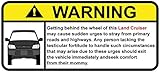 Toyota Land Cruiser (1996) Funny Warning Off Road Sticker, Decal, perfect gift