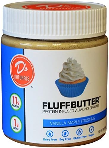 D's Naturals Vanilla Maple Frosting Almond Fluffbutter, 10 Ounce by D's Naturals