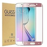Galaxy S6 Edge Plus Screen Protector,G-WACK 0.2mm 9H Tempered Glass Screen Protector Case [Curved Full Coverage ] For Samsung Galaxy S6 Edge Plus[Life Warranty ] (For S6 Edge Plus Pink)