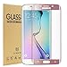 G-WACK Curved Full Coverage Tempered Glass Screen Protector for Samsung Galaxy S6edge Plus (Pink)