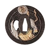 Shijian Alloy Tsuba Plated Lion For Japanese Samurai Swords
