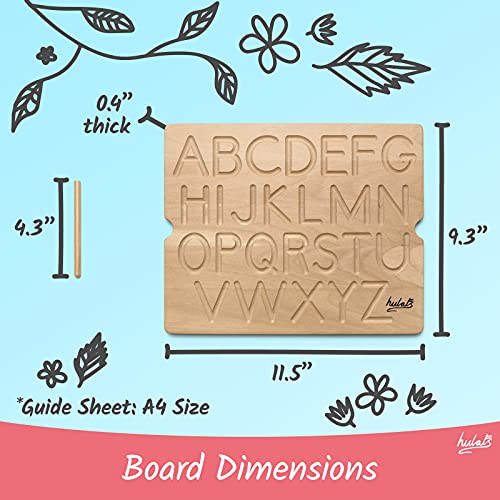 Hulats Learn to Write Number & Letter Tracing Boards for Kids Ages 3