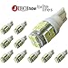 Jtech 10x T10 20-SMD Super Bright White LED Car Lights Bulb 194 168 2825 W5W