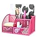 Exerz Desk Organizer Pink Office Desk Accessories Supplies Office Storage Desktop Pencil Pen Holder with Drawer Home Workspace