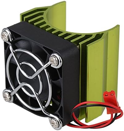 Mxfans N10101 Green Aluminum Alloy plastic Motor heatsink &amp; Net Cover &amp; Fan for RC 1:10 Car 540 550 Motor Heat sink