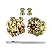 CrazyEve Brass Leather Binding Stud Belt Strap Bag Screws Binder Nail Rivet 20 Sets with Install Hole Punch (10mmx8mm)