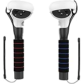 UPOK VR Controller Grips for Oculus Quest 2 - Beat Saber Accessories | Fit Small Hands in Gorilla Tag Long Arms | Velcro Strap Fixation, Anti-Sweat Sponge Handle for Meta 2 Increase Comfort