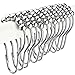 Pingispower Shower Curtain Hooks, Premium Stainless Steel 304 Shower Curtain Rings Rust Proof Chrome for Bathroom Shower Rod, Set of 12PCS